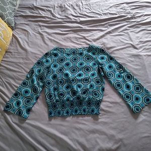 Michael kors geometric blouse 3/4 convertible